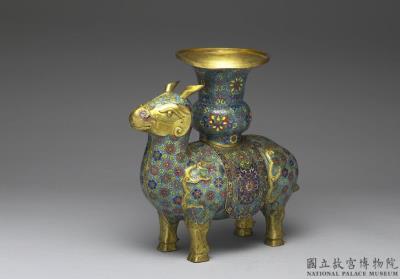 图片[2]-Copper animal-shaped zunvessel in cloisonne enamels, Qing dynasty, Qianlong reign (1736-1795)-China Archive